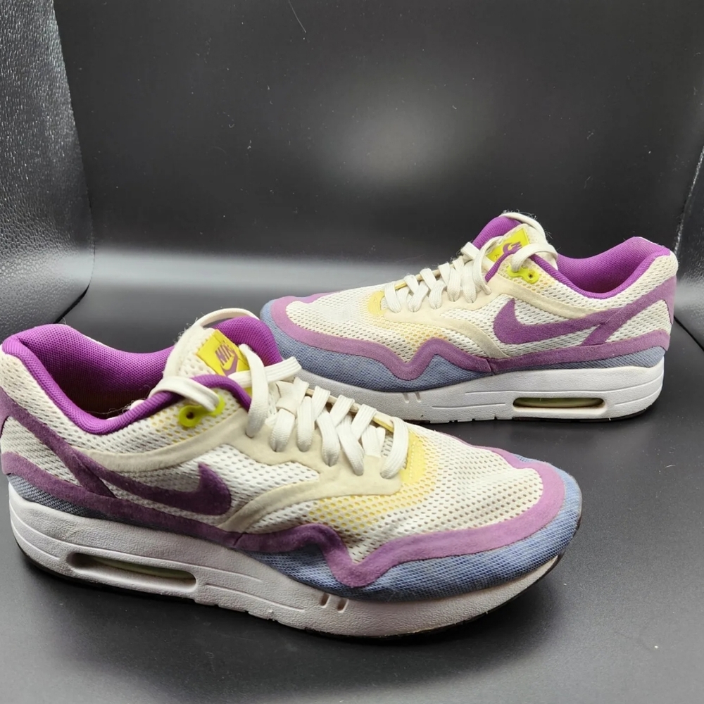 Nike Air Max 1 "Breeze" Women's New Running Cross Trainer White/Grape/Violet